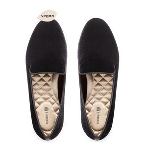 Birdies The Starling Black Velvet Flats